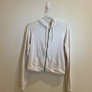 ABERCROMBIE & FITCH White zip up hoodie.